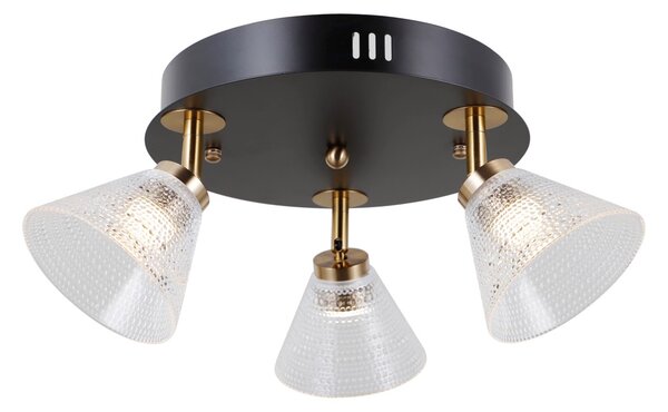Italux WL-34393-3R-BK-HBR LED bodové stropní svítidlo Orella | 12W LED | 750lm | 3000K