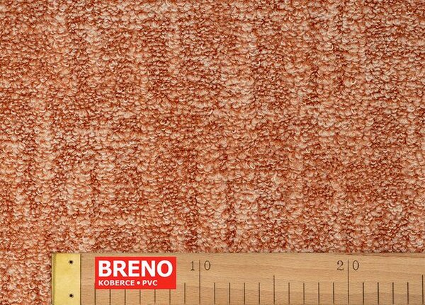 Breno Metrážový koberec RIFF 64 oranžový, šíře 400 cm, Oranžová