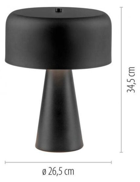 PAUL NEUHAUS JUST LIGHT Kolekce Schöner Wohnen stolní lampa PENTO, černá, 1,5 m kabel