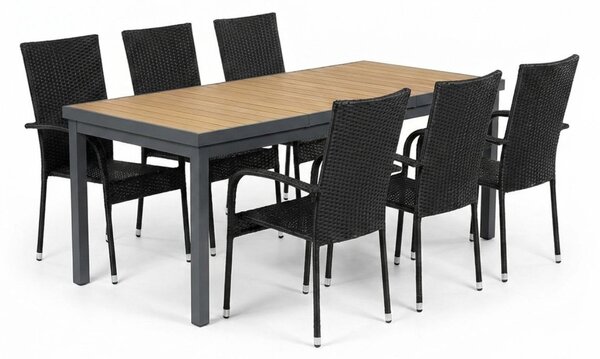Vikio Zahradní set 190x90 pro 6 osob přírodní DT254-190P