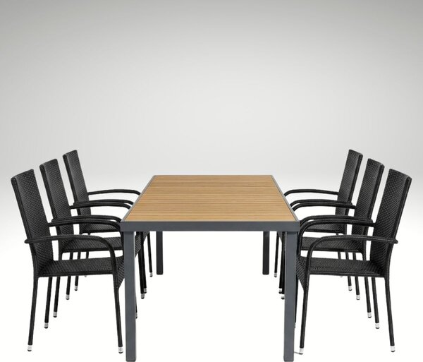 Vikio Zahradní set 190x90 pro 6 osob přírodní DT254-190P