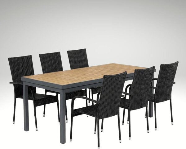 Vikio Zahradní set 190x90 pro 6 osob přírodní DT254-190P