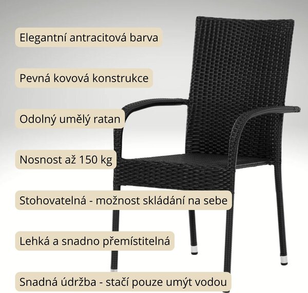 Vikio Zahradní set 190x90 pro 8 osob přírodní DT278-190P