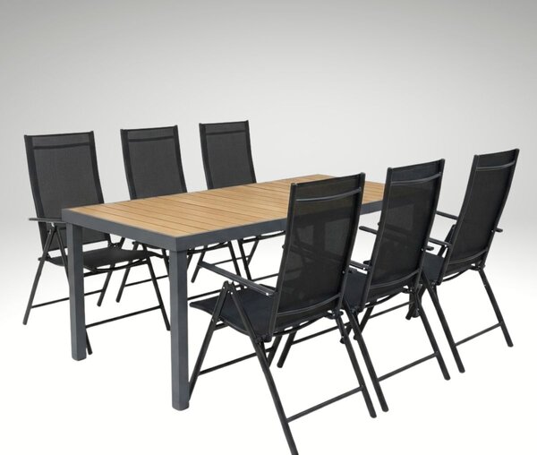 Vikio Zahradní set 190x90 pro 6 osob přírodní V137-190P
