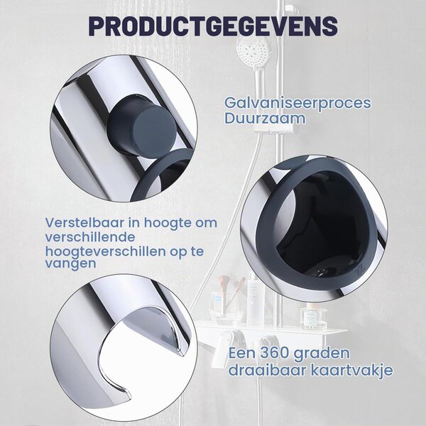 Univerzální držák na ručník pro tyč o průměru 25 mm, otočný o 360° a snadno montovatelný