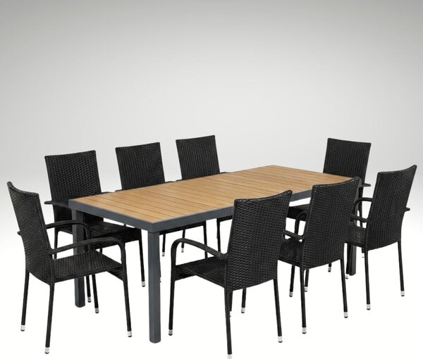 Vikio Zahradní set 190x90 pro 8 osob přírodní DT278-190P