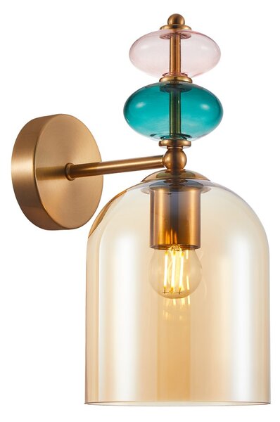 Italux WL-30263-1B-BRO-AMB nástěnné svítidlo Busco E27