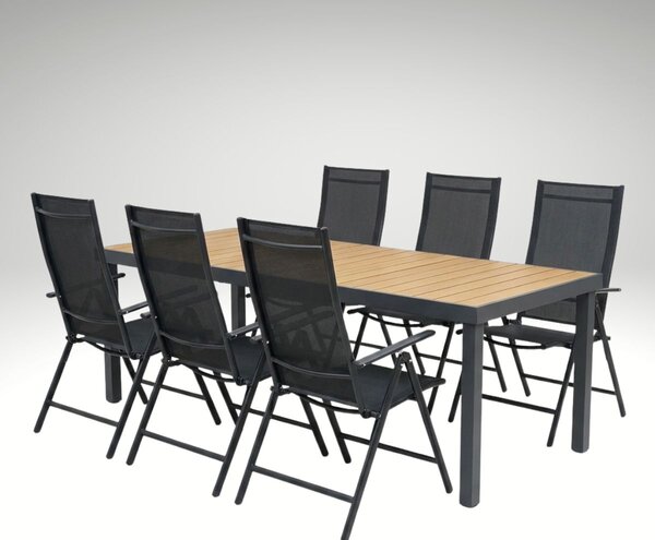 Vikio Zahradní set 190x90 pro 6 osob přírodní V137-190P