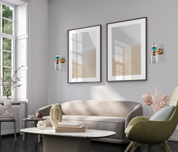 Italux WL-30263-1B-BRO-SG nástěnné svítidlo Busco E27