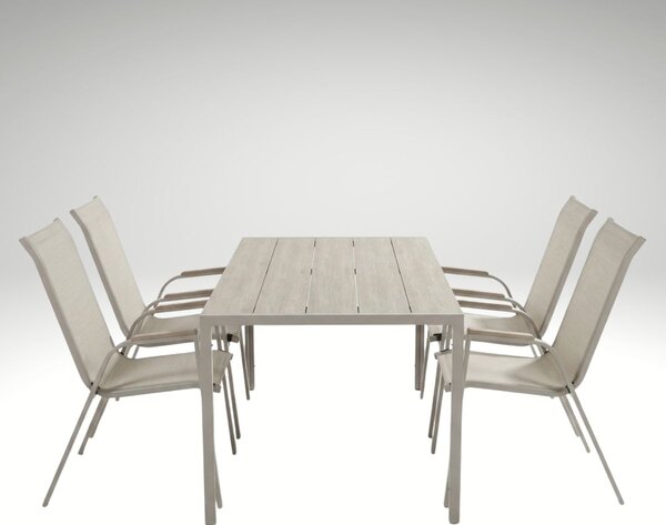 Vikio Zahradní jídelní set 150x90 pro 4 osoby bežová AZS156BE-4