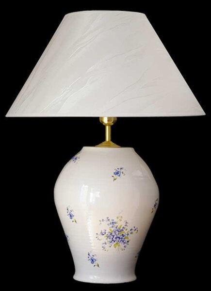Keramická lampa D501, Dekor - Lampa se stínidlem-stříbrné doplňky