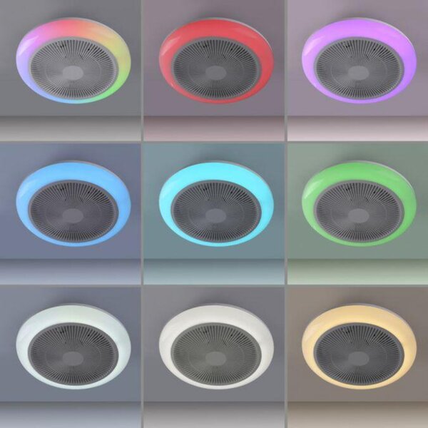PAUL NEUHAUS JUST LIGHT LED stropní svítidlo s ventilátorem BRANDA bílé RGB CCT RGB/3000-6500K
