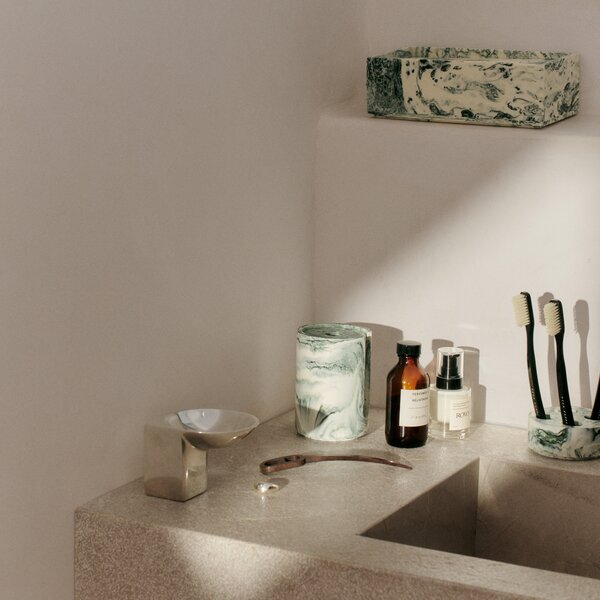 FERM LIVING Krabička na vatové polštářky Mist, Charcoal