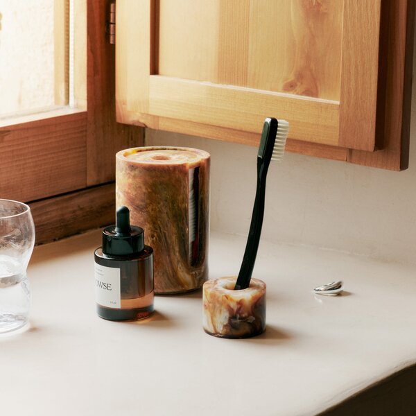 FERM LIVING Krabička na vatové polštářky Mist, Charcoal