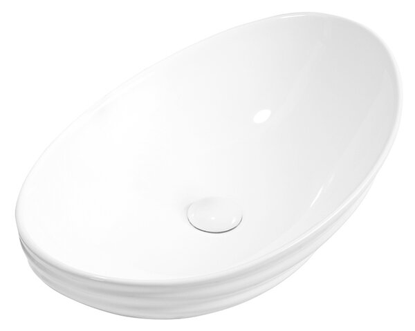 BPS-koupelny Keramické umyvadlo na desku LAVI WH LN 625 62x36 cm, bílé lesk