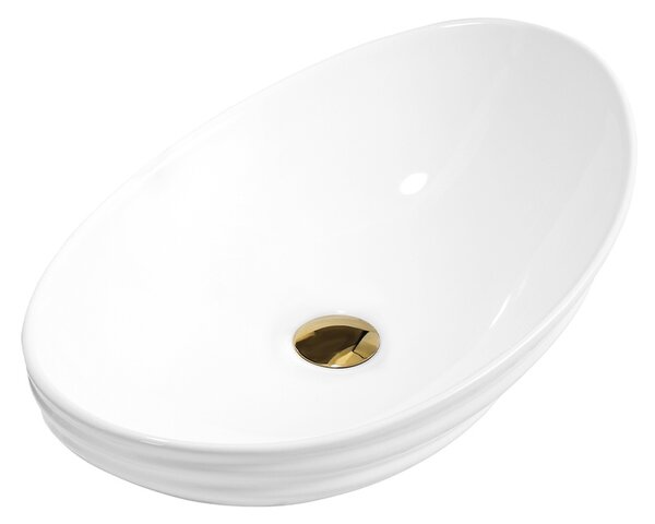 BPS-koupelny Keramické umyvadlo na desku LAVI WH LN 625 62x36 cm, bílé lesk