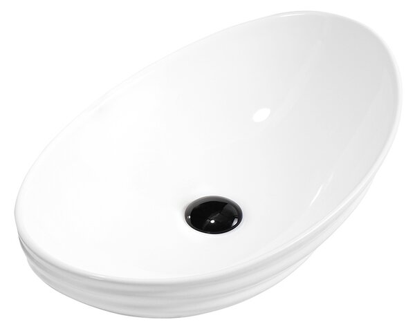 BPS-koupelny Keramické umyvadlo na desku LAVI WH LN 625 62x36 cm, bílé lesk