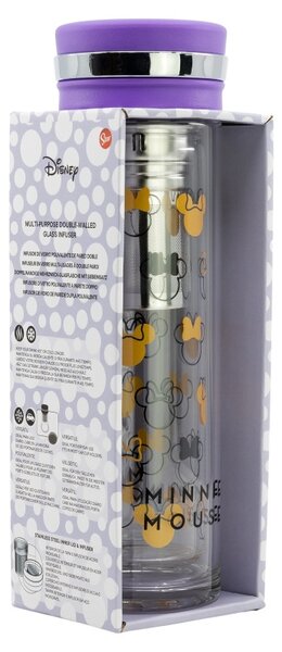 Skleněná láhev s infuserem, 355ml, Stor, Minnie