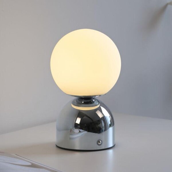 PAUL NEUHAUS JUST LIGHT Kolekce Schöner Wohnen LED bateriové stolní svítidlo RUDI, chrom, nabíjecí přes USB 3000-6000K