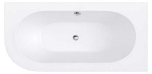 BPS-koupelny Akrylátová asymetrická vana s krycím panelem EBI 170P 170x75 cm PRAVÁ, bílá/chrom