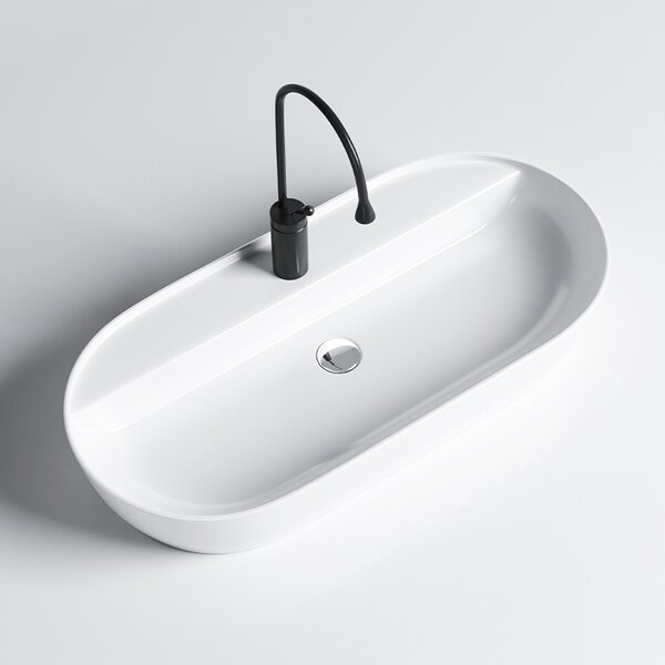 BPS-koupelny Keramické umyvadlo na desku EMI WH 810 81x41 cm, bílé