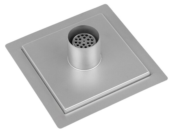 BPS-koupelny Čtvercový sprchový odtokový žlab DL08 QUBE G3 ST 15x15 cm, satén