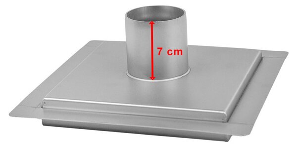 BPS-koupelny Čtvercový sprchový odtokový žlab DL08 QUBE G3 ST 15x15 cm, satén