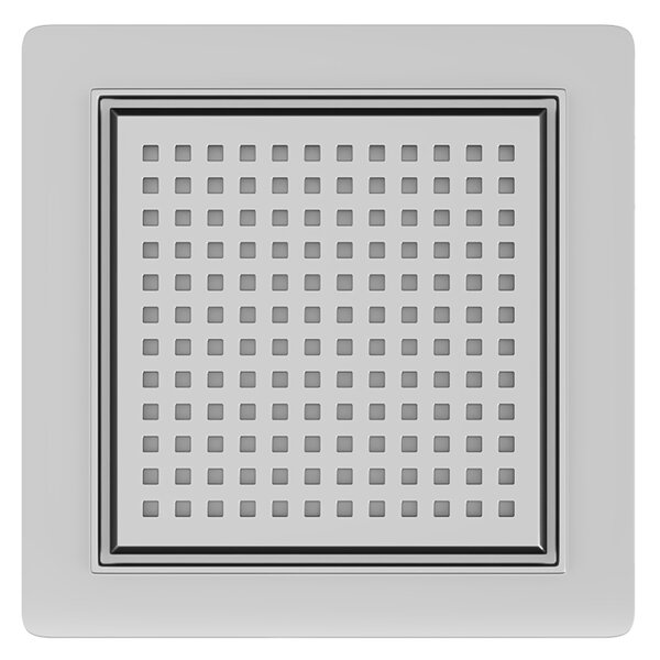 BPS-koupelny Čtvercový sprchový odtokový žlab DL08 QUBE G3 ST 15x15 cm, satén