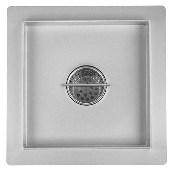 BPS-koupelny Čtvercový sprchový odtokový žlab DL08 QUBE G3 ST 15x15 cm, satén
