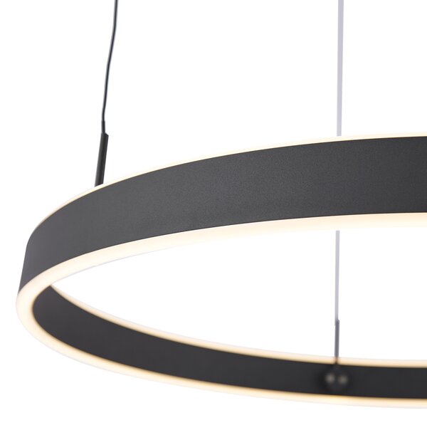 Designové závěsné svítidlo černé s 3-stupňovým stmíváním - Titmus