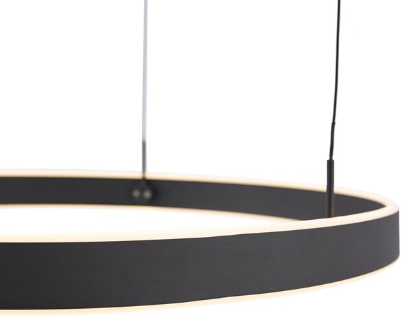 Designové závěsné svítidlo černé s 3-stupňovým stmíváním - Titmus