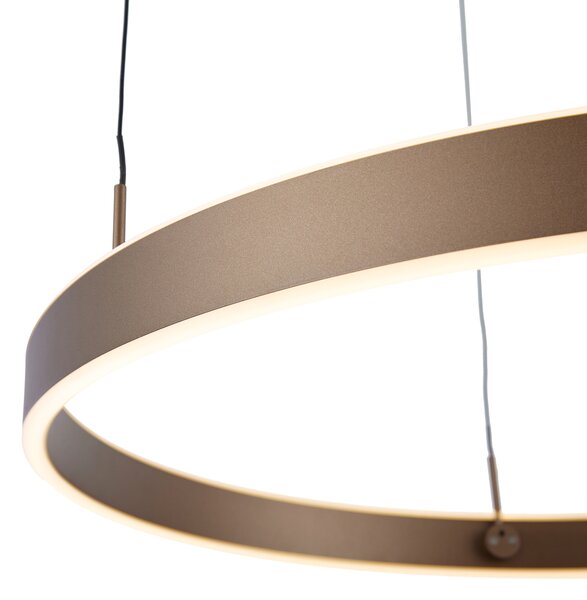 Designové závěsné svítidlo tmavě bronzové s 3-stupňovým stmíváním - Titmus