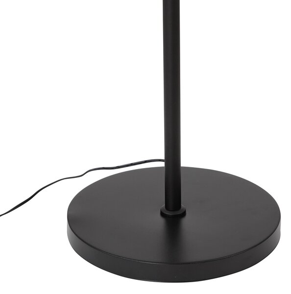 Moderní stojací lampa černá vč. LED stmívatelná RGB s dálkovým ovládáním - Sjors