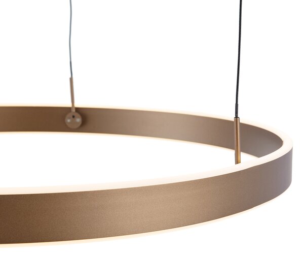 Designové závěsné svítidlo tmavě bronzové s 3-stupňovým stmíváním - Titmus