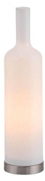 PAUL NEUHAUS JUST LIGHT Stolní lampa BOTTLE, bílá, opálové sklo, tvar láhve, šňůrový vypínač