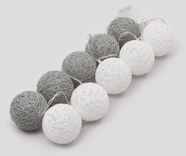 Sinsay - LED světýlka cotton ball - Světle šedá