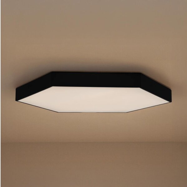 LED Stropní svítidlo LED/200W/230V 3000/4000/6500K pr. 100 cm černá