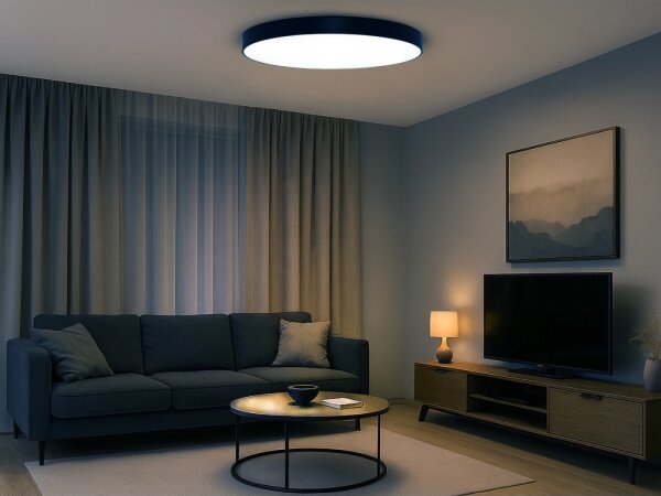 LED Stropní svítidlo LED/200W/230V 3000/4000/6500K pr. 100 cm černá