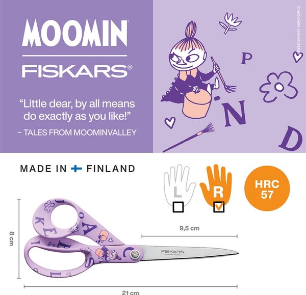Fiskars Nůžky Moomin ABC 21cm