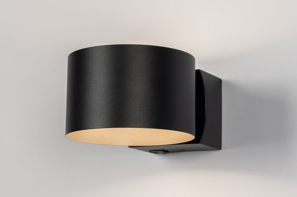 Nástěnné LED svítidlo se stmívačem a dálkovým ovladačem Frontal Sculpt Black (LMD)
