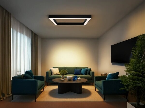 LED Stropní svítidlo LED/150W/230V 3000/4000/6500K 120x120 cm černá