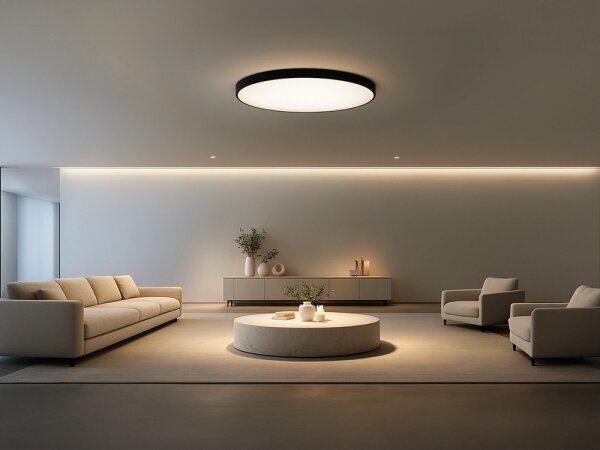 LED Stropní svítidlo LED/300W/230V 3000/4000/6500K pr. 120 cm černá