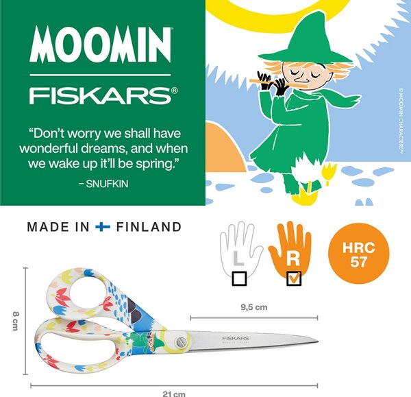 Fiskars Nůžky Snufkin 21cm