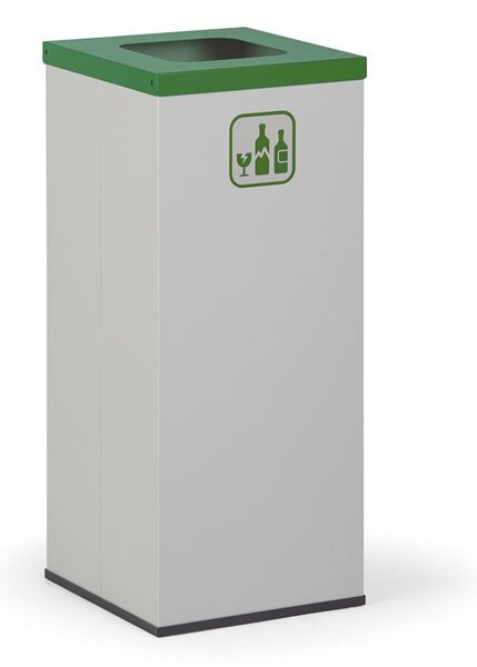 Koš na tříděný odpad 70 L, úchyt na pytel, šedý/zelený