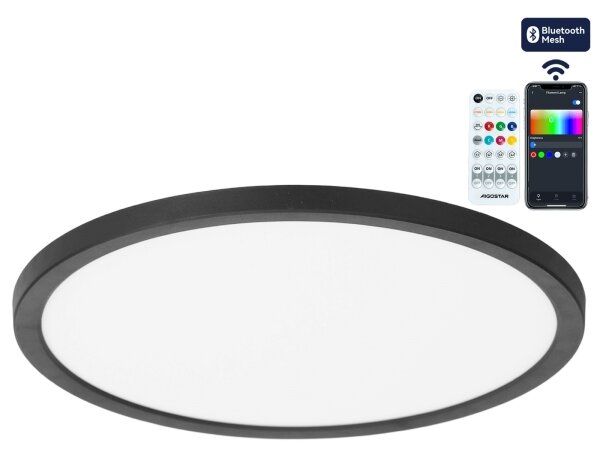 Brilagi - LED RGBW Stmív. strop. svítidlo VIBE LED/24W/230V 3000-6500K černá +DO