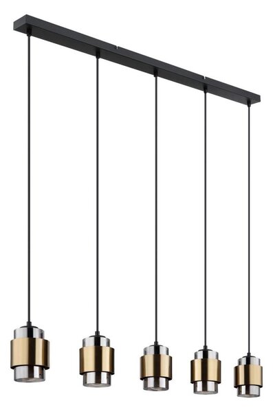 Globo 15560-5H - Lustr na lanku MILLEY 5xE27/40W/230V černá/mosaz