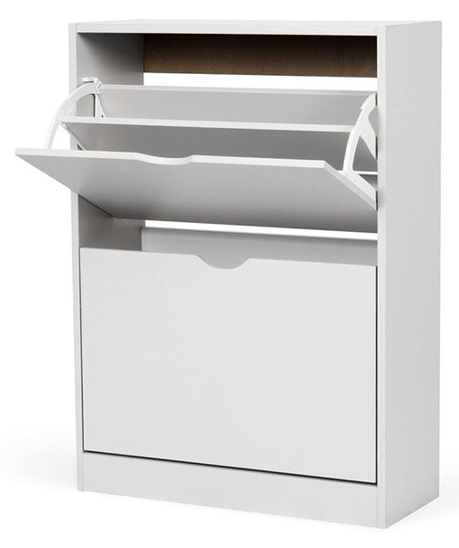 Botník AVENBERG SLIM FLIP 2 bílý