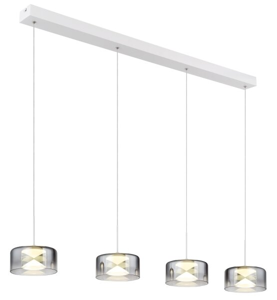 Globo 16024-4WR - LED Lustr na lanku BELINDA LED/24W/230V bílá/kouřová