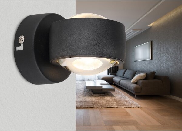 Globo 78290B - LED Nástěnné svítidlo RANDI LED/7W/230V 3000K černá