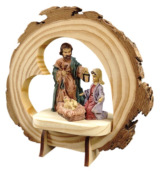 AMADEA Dřevěný betlém s figurkami, masivní dřevo, 15 cm, český výrobek